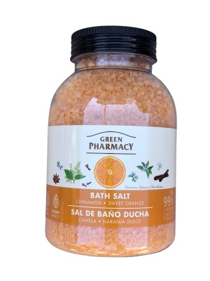 Sare de baie Green Pharmacy – Scorțișoară și Portocală Dulce (1000g)