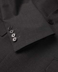 Muški sako od vune slim fit crni - Img 6