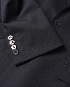 Muški sako od vune slim fit crni - Img 4
