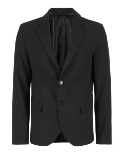 Muški sako od vune slim fit crni