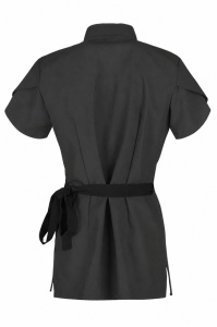 Ženska siva bluza sa crnim paspulom - Img 6
