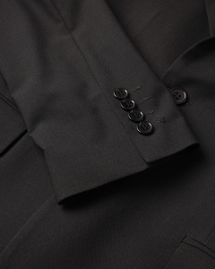 Muški sako od vune slim fit crni - Img 2