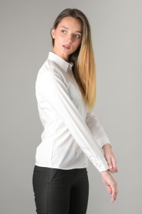 Ženska košulja slim fit bela od 100% pamuka - Img 4