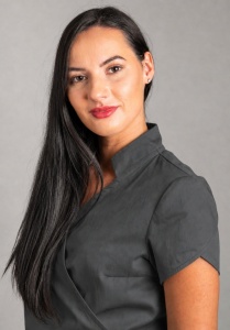 Ženska siva bluza na preklop - Img 2