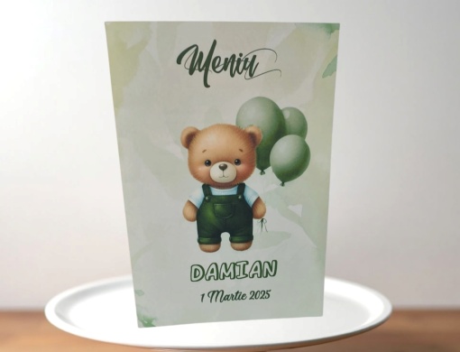 Meniu botez Ursuletul cu baloane verzi
