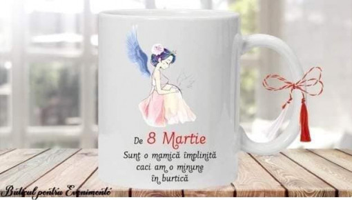 Cana personalizata 8 Martie graviduta #2