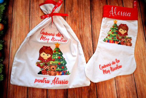 Set saculet si sosetica Mos Nicolae 1
