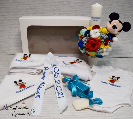 Trusou botez si lumanare tematica Mickey