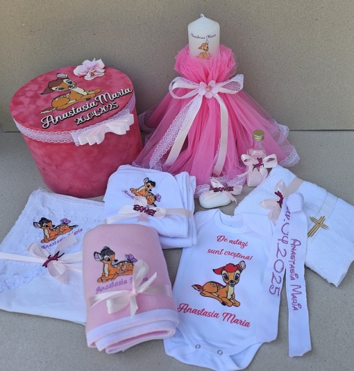 Trusou botez si lumanare tematica Bambi