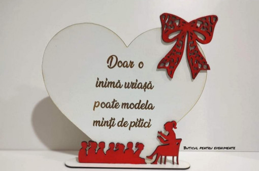 Inima personalizata pentru doamna educatoare/invatatoare