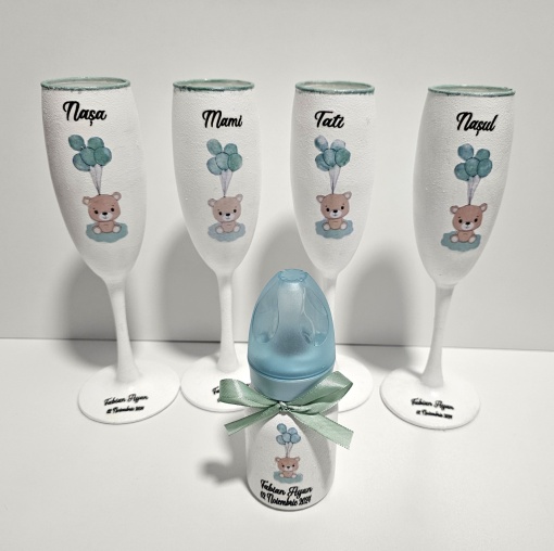 Set pahare LIttle Bear Green Mint