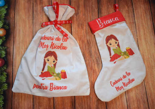 Set saculet si sosetica Mos Nicolae 4