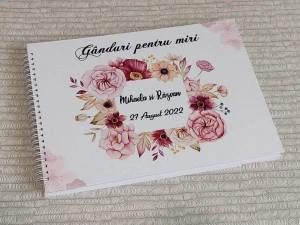Guestbook "Ganduri pentru nunta tematica bujori roz"