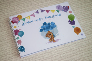 Guestbook botez- Ursuletii cu baloane colorate