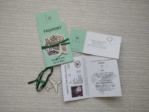 Invitatie tip Pasaport Avion Gravat - Img 2