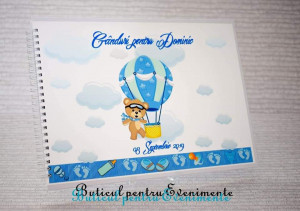 Guestbook botez ursuleț cu balon cu aer cald