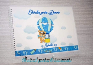 Guestbook botez ursuleț cu balon cu aer cald