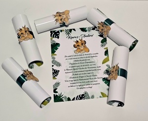 Invitatie botez rulata Regele Leu-Simba