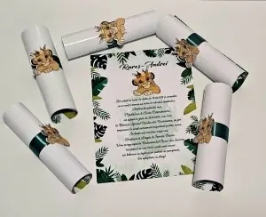 Invitatie botez rulata Regele Leu-Simba
