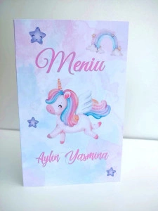 Meniu botez tematică Unicorn