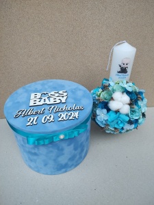 Trusou botez si lumanare tematica Baby Boss - Img 2