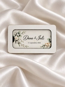 Cutie din lemn pentru USB Stick personalizata