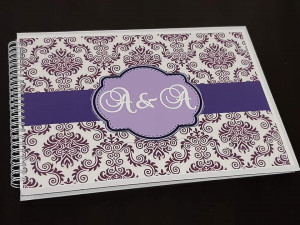 Guestbook "Ganduri pentru miri" Purple Design