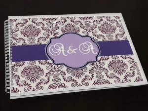 Guestbook "Ganduri pentru miri" Purple Design