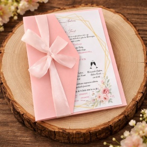 Invitatie nunta Pinky Flowers