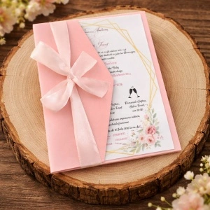 Invitatie nunta Pinky Flowers