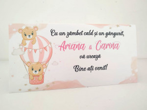 Plic bani ursuleț gemeni