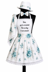 Set dezgatit mire si mireasa albastru floral