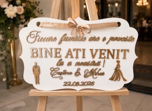 Placa Bine ati venit Gold