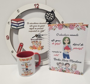 Set cadou agenda, cana și ceas pentru doamna educatoare#3
