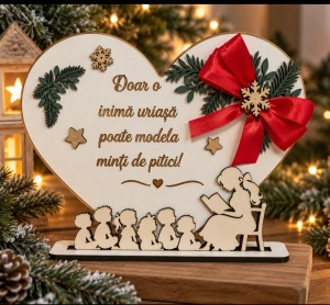 Inima personalizata pentru doamna educatoare/invatatoare