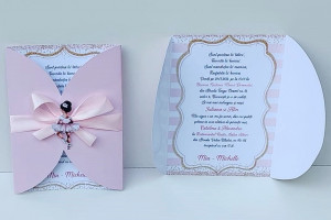 Invitatie botez tematica Balerina