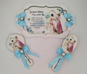 Set gatit mireasa ondulata blue