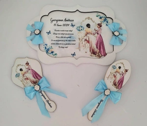Set gatit mireasa ondulata blue