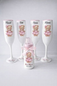 Set pahare LIttle Bear Pink