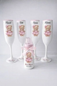 Set pahare LIttle Bear Pink