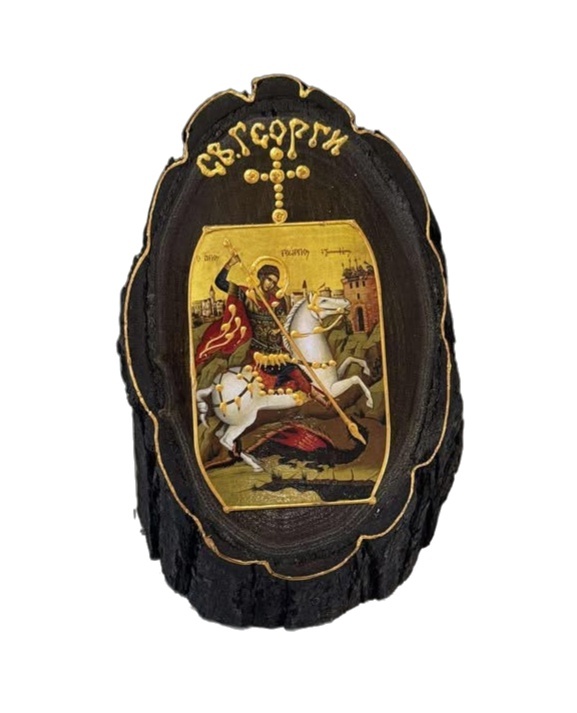 Икона Свети Георги - дърво