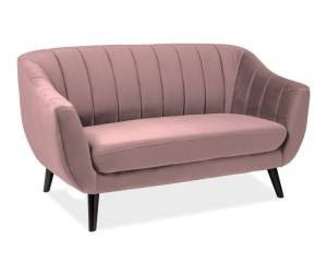 SOFA ELITE 2 VELVET, ROZ ANTIC BLUVEL 52/WENGE, STIL MODERN SIGNAL