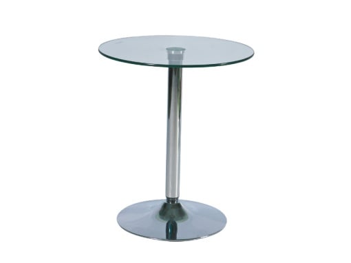 MASA DE BAR B100 TRANSPARENTA/CROM STIL MODERN SIGNAL