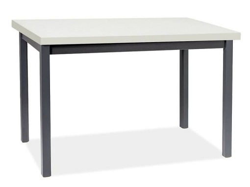 MASA DINING ADAM 120x68 ALB MAT/NEGRU STIL SCANDIAV SIGNAL
