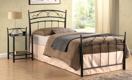 PAT DE O PERSOANA SIENA NEGRU 99 CM STIL CLASIC, SIGNAL