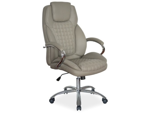 SCAUN DE BIROU DIRECTORIAL Q-151 GRI/CROM STIL MODERN SIGNAL