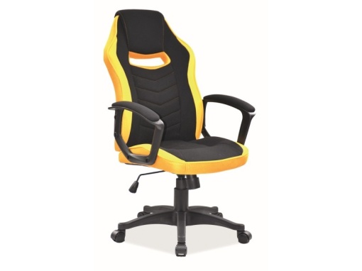 SCAUN ROTATIV GAMING CAMARO, GALBEN/NEGRU, STIL MODERN, SIGNAL
