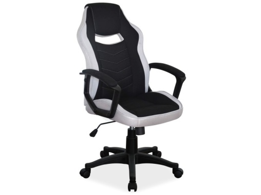 SCAUN GAMING CAMARO, GRI/NEGRU, DIN TEXTIL, STIL MODERN, SIGNAL