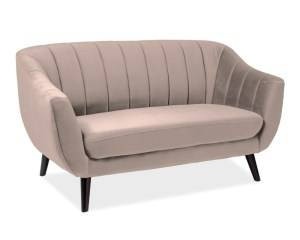 SOFA ELITE 2 VELVET, BEJ BLUVEL 28/WENGE, STIL MODERN SIGNAL