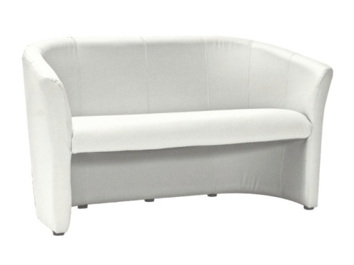 SOFA TM-3, ALB, CU TAPITERIE DIN PIELE ECOLOGICA, STIL MODERN, SIGNAL